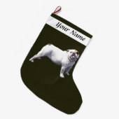 Grande Chaussette De Noël Bouledogue Fier (Devant (Accrochage))