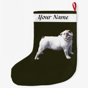 Grande Chaussette De Noël Bouledogue Fier