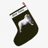 Grande Chaussette De Noël Bouledogue Fier (Dos (Accrochage))