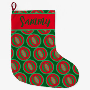 Grande Chaussette De Noël Boutique de Noël personnalisée "Votre nom"
