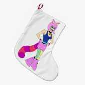 Grande Chaussette De Noël bouton catgirl (Devant (Accrochage))