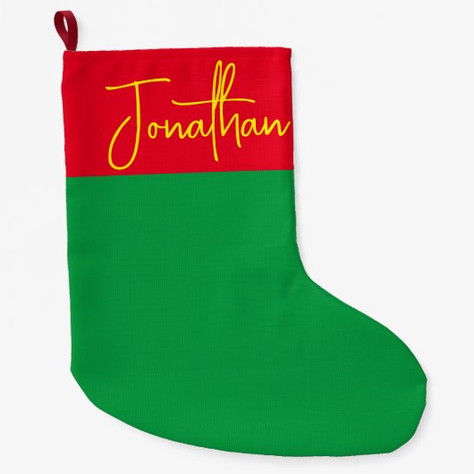 Grande Chaussette De Noël Bouts de Noël personnalisés, en vente sur mesure (Devant)