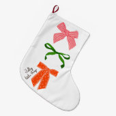 Grande Chaussette De Noël Bow Jolly Little Things Christmas (Devant (Accrochage))