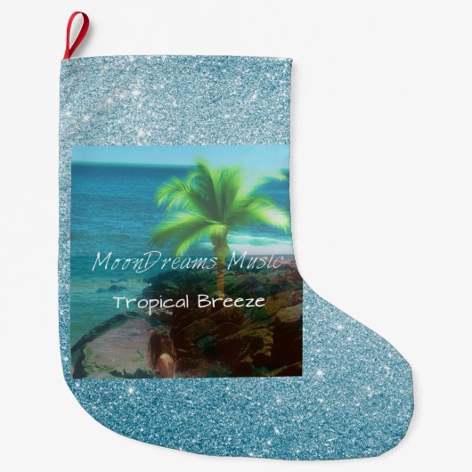 Grande Chaussette De Noël Brise tropicale (Devant)