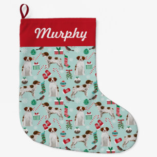 Grande Chaussette De Noël brittany spaniel noël bas