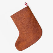 Grande Chaussette De Noël Brown leather (Dos (Accrochage))