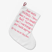 Grande Chaussette De Noël Bull-terrier vilain (Devant (Accrochage))