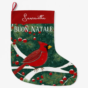 Grande Chaussette De Noël Buon Natale