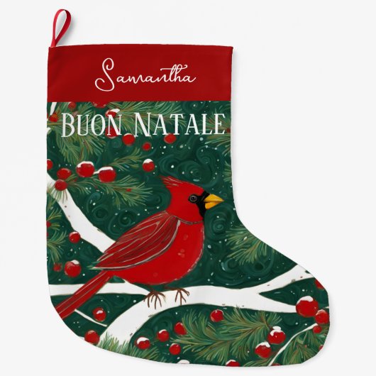 Grande Chaussette De Noël Buon Natale (Devant)