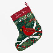 Grande Chaussette De Noël Buon Natale (Dos (Accrochage))