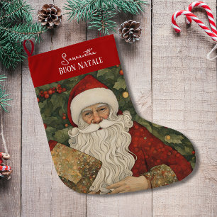 Grande Chaussette De Noël Buon Natale