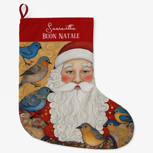 Grande Chaussette De Noël Buon Natale Italien (Devant)
