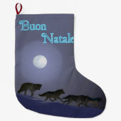Grande Chaussette De Noël Buon Natale - Pack Wolf (Devant)
