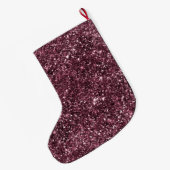 Grande Chaussette De Noël Burgundy Red Glam (Dos (Accrochage))