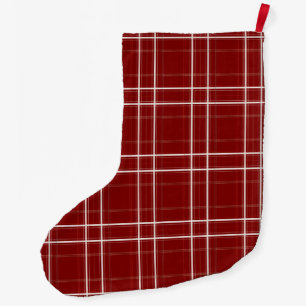 Grande Chaussette De Noël Cabine Classic Plaid Cabine Premium