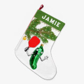Grande Chaussette De Noël Cadeau créatif de pickleball (Devant (Accrochage))