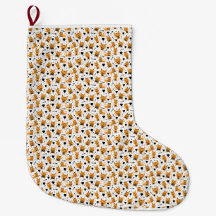 Grande Chaussette De Noël Cadeau de chat Cute Chat Motif Enfant