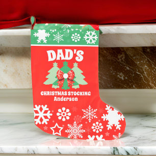 Grande Chaussette De Noël Cadeau de Noël de papa personnalisé
