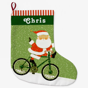 Grande Chaussette De Noël Cadeau de vacances de cyclisme