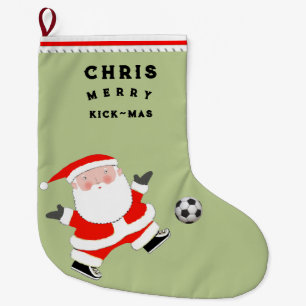 Grande Chaussette De Noël Cadeau de vacances de football