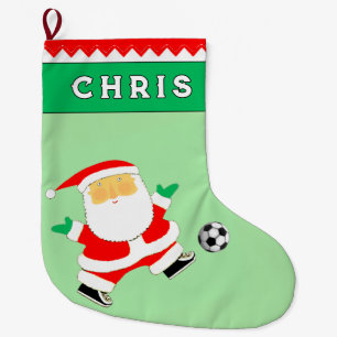 Grande Chaussette De Noël Cadeau de vacances de football