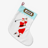 Grande Chaussette De Noël Cadeau de vacances de golf (Devant (Accrochage))