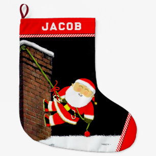 Grande Chaussette De Noël Cadeau de vacances d'escalade de roche