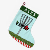 Grande Chaussette De Noël Cadeau de vacances Disk Golf (Devant (Accrochage))