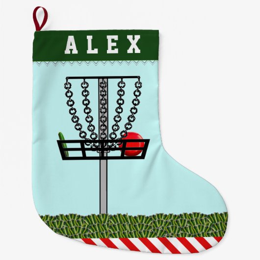 Grande Chaussette De Noël Cadeau de vacances Disk Golf (Devant)