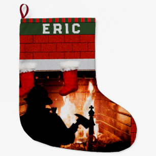 Grande Chaussette De Noël Cadeau de vacances Fireman