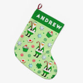 Grande Chaussette De Noël Cadeau de vacances irlandais (Devant (Accrochage))