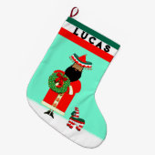 Grande Chaussette De Noël Cadeau de vacances mexicain (Devant (Accrochage))