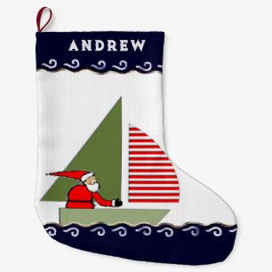 Grande Chaussette De Noël Cadeau de vacances personnalisé pour la voile