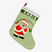 Grande Chaussette De Noël Cadeau Pêcheur (Devant (Accrochage))