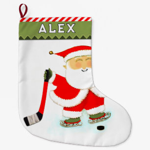 Grande Chaussette De Noël Cadeau pour joueur de hockey