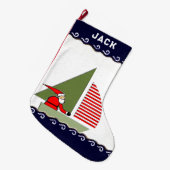 Grande Chaussette De Noël Cadeau Vacances (Devant (Accrochage))