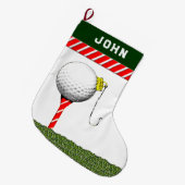 Grande Chaussette De Noël Cadeaux de Noël de golf personnalisés (Devant (Accrochage))