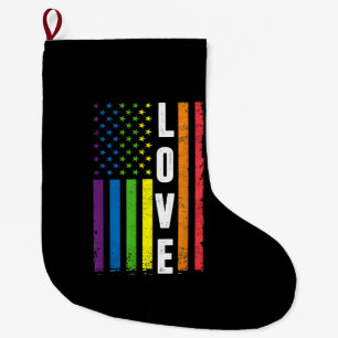 Grande Chaussette De Noël Cadeaux gay pride Hommes Femmes LGBT Arc-en-ciel D