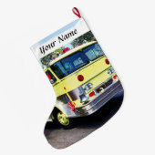 Grande Chaussette De Noël Camion de pompiers jaune (Dos (Accrochage))