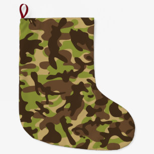 Grande Chaussette De Noël Camouflage en cascade