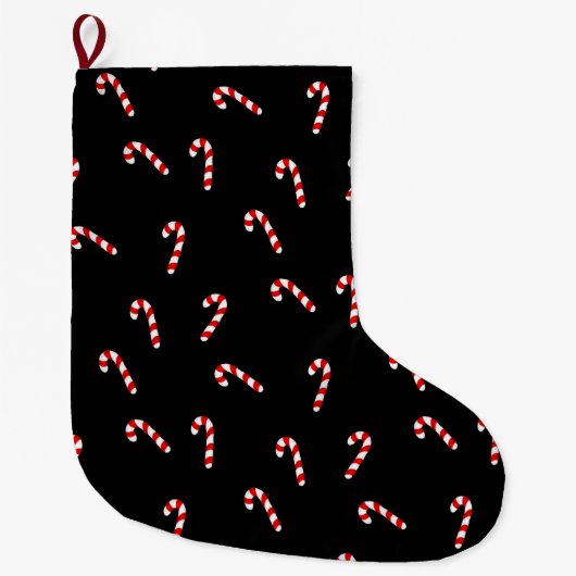 Grande Chaussette De Noël Canne de bonbons (Devant)