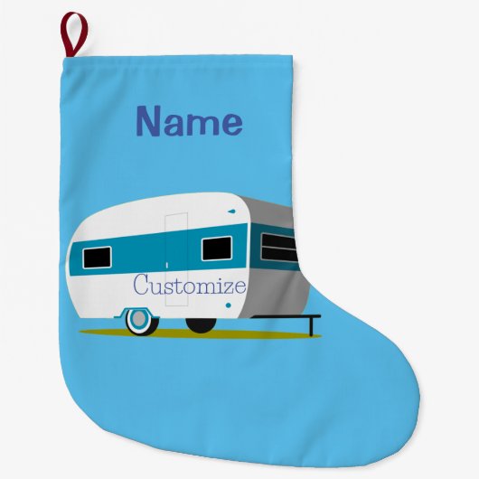 Grande Chaussette De Noël Caravan Camper RV Thunder_Cove (Devant)