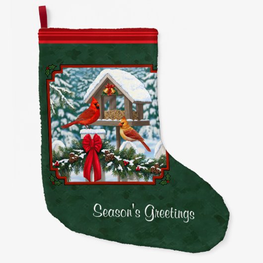 Grande Chaussette De Noël Cardinal Green (Devant)