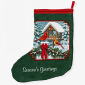 Grande Chaussette De Noël Cardinal Green (Dos)