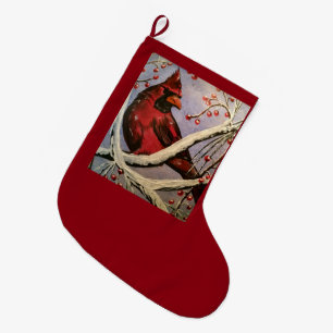 Grande Chaussette De Noël Cardinal Stocking