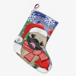 Grande Chaussette De Noël Carlin d'hiver et de temps de Noël