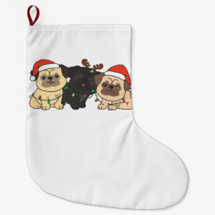 Grande Chaussette De Noël Carlin Noël Animaux Chiens De Vacances