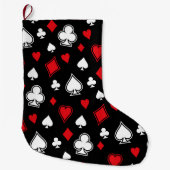 Grande Chaussette De Noël Cartes de jeu de tisonnier (Devant)