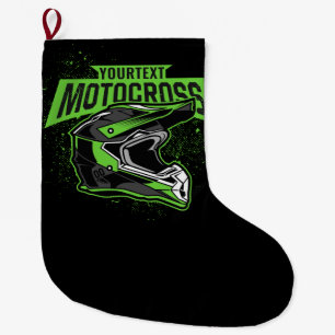 Grande Chaussette De Noël Casque de course de motocross motocross personnali