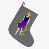 Grande Chaussette De Noël catgirl (Devant (Accrochage))